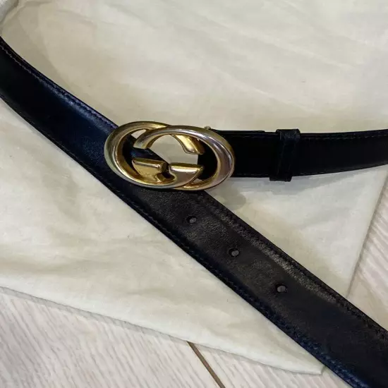 GUCCI Beauty GG Leather Belt 80 32