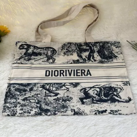 Christian Dior Wardujuy Tote Bag Novelty Gray