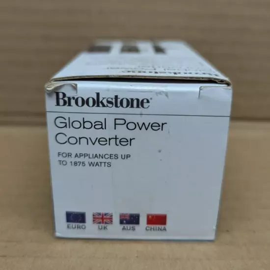 Brookstone Global Power Converter For Appliances Up To 1875 Watts Black