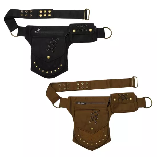 Women Men Hip Bags Halloween Adjustable Belt Durable Waist Bag Renaissance Punk