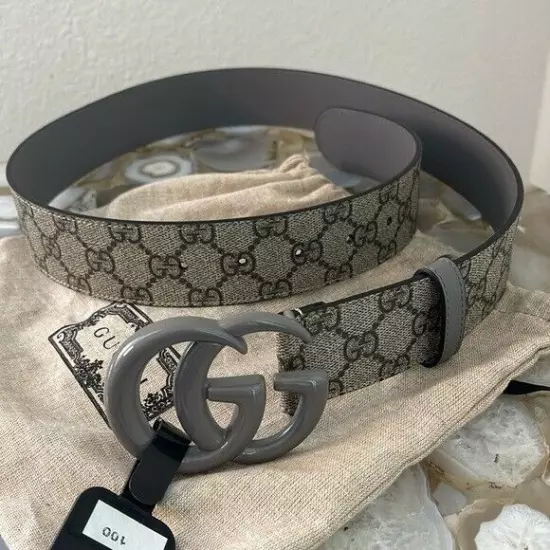 $1,185 NEW Authentic GUCCI Belt 85-34 GG LOGO Signature Canvas SALE Monogram