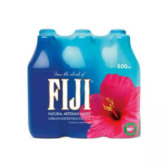 FIJI Natural Artesian Water, 16.9 fl. oz. (Pack of 6 Bottles)