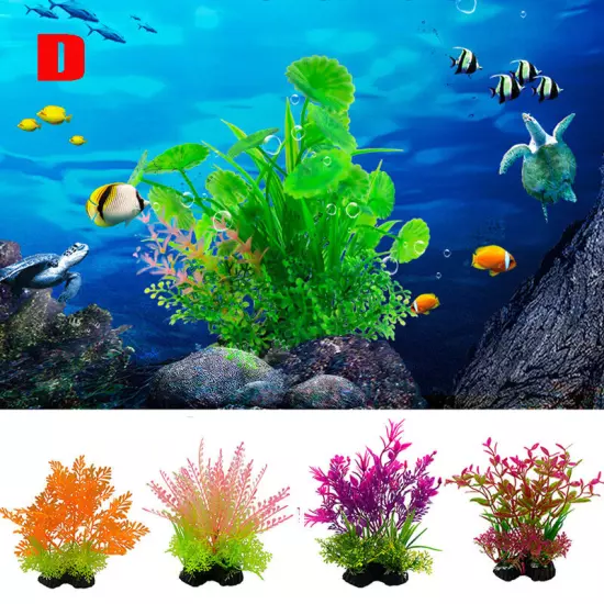 Artificial Aquarium Plants Decoration Fish Tank Water Plant Grass Ornament❥