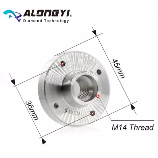 Flush Mount Adapter M14 Flange Diamond Saw Balde Arbor Adaptor 2-Pcs