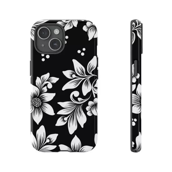 Black & White Floral Style - Tough Cases