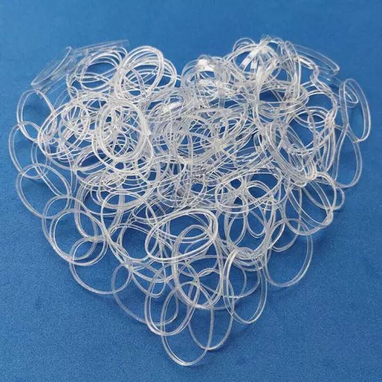 1000pcs Clear Elastic Hair Bands Braiding Rubber Band Tiny Small Hair Rope Ties