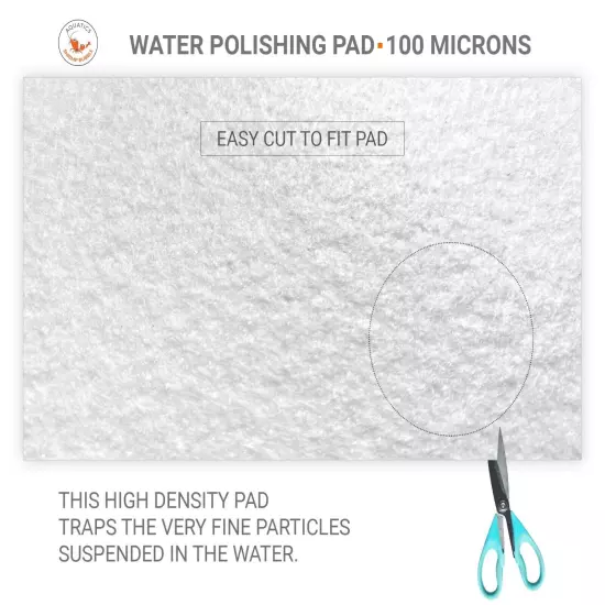 Water Polishing Filter Pad 100 Micron 24" x 36" Premium Aquarium Prefilter Media