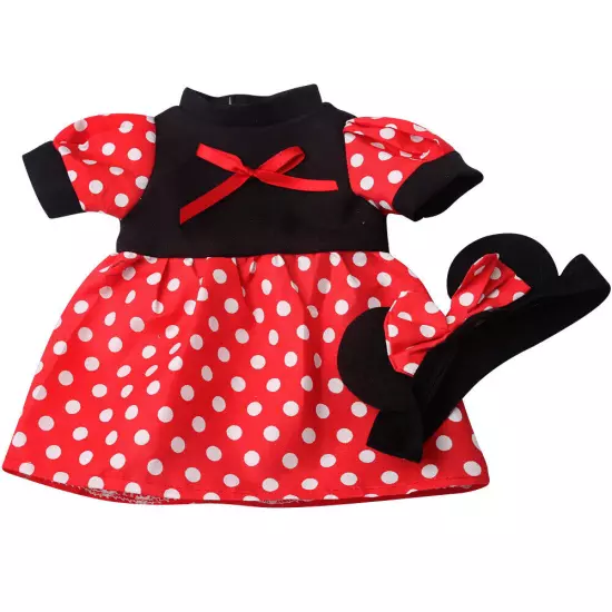 Mickey Dot Dress & headband set made for 18'' American girl party clothes