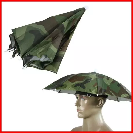 Foldable Outdoor Umbrella Hat Women Men Headwear Sun Cap Camping hiking umbrella