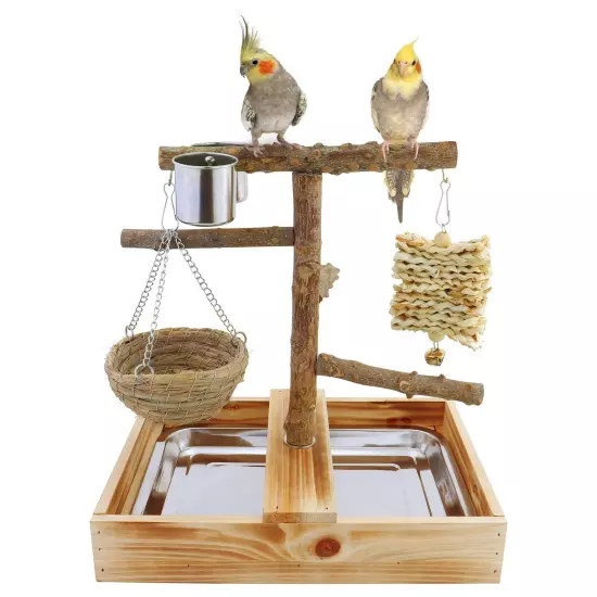 Mogoko Natural Bird Playground Bird Perches, Bird Cage Accessories, Bird Toys...