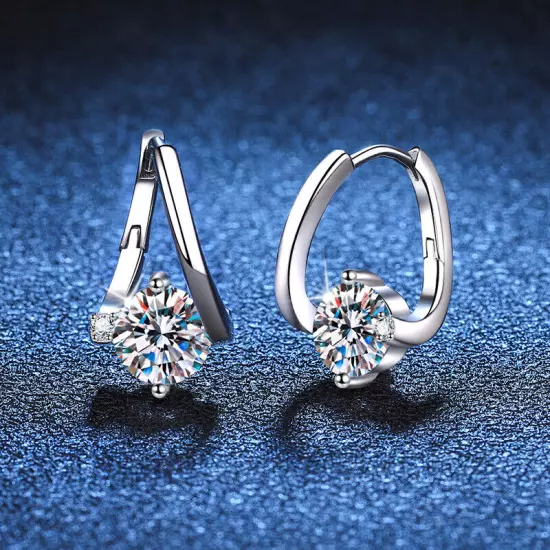 S925 Silver Moissanite Affordable Luxury Earrings