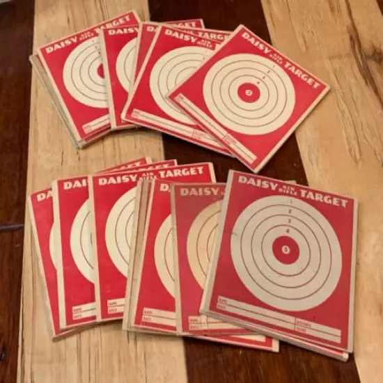 DAISY AIR RIFLE PAPER TARGETS VINTAGE LOT 100 PLUS NEW OLD STOCK 1930S 