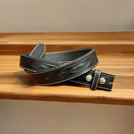 Western Belt Handmade Strap Men's Full Grain Leather No Buckle Cowboy Rodeo Belt