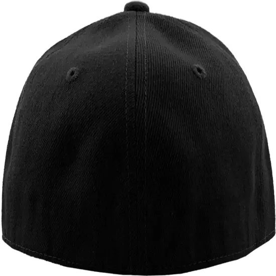 Premium Solid Fitted Cap Baseball Cap Hat, Flat Bill / Brim NEW