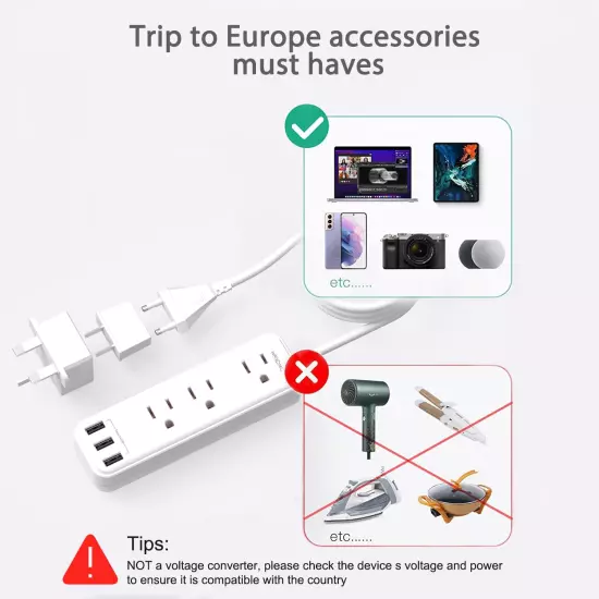 European Travel Plug Adapter, International Travel Plug Adapter, US to UK Europ