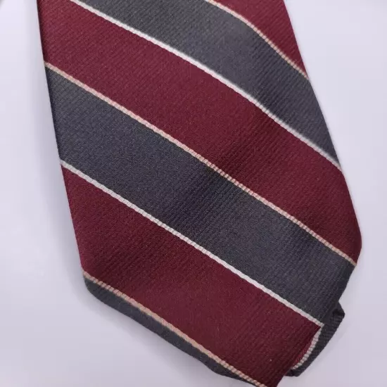 Egon Von Funstenberg Mens Formal Necktie 53"Lx3"W Burgundye/Gray Neck Tie