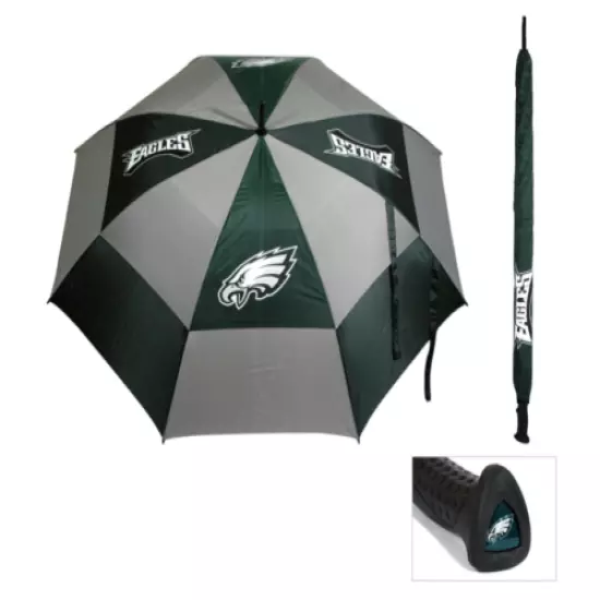 Team Golf NFL 62" Umbrella with Protective Sheath Double Canopy Philadelphia Eag