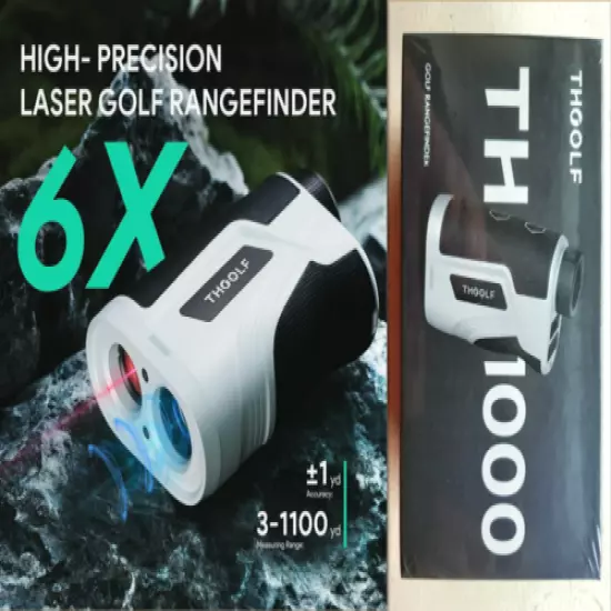 THGOLF 3- 1100 Yards Golf Hunting Laser Rangefinder 6X Magnification with Slope