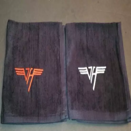 Van Halen Embroidered Towel Set 16x18 Black 