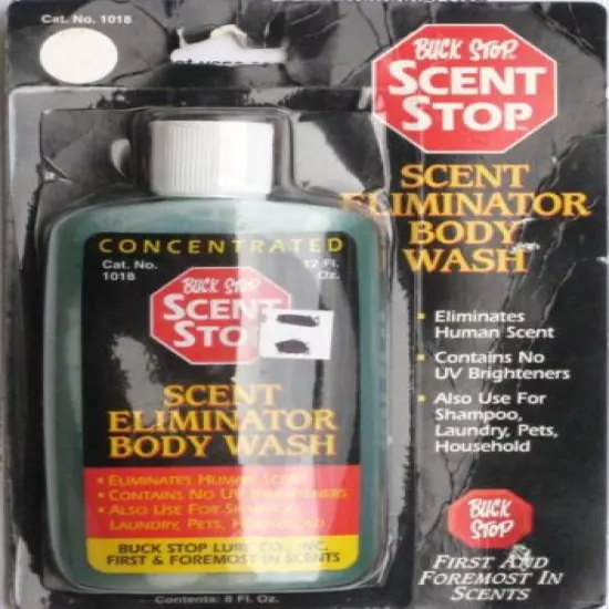 Scent Stop Scent eliminator Body Wash,Concentrate 8oz,Deer Buck Stop 1018. L174