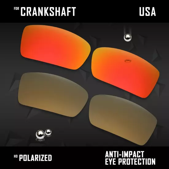 Anti Scratch Polarized Replacement Lenses for-Oakley Crankshaft OO9239 Options