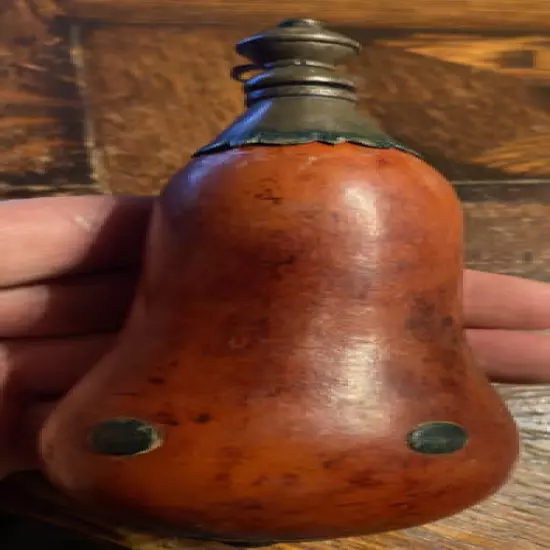 antique 18th century Caucasian Gourd POWDER FLASK Uzbekistan hunting gun rifle