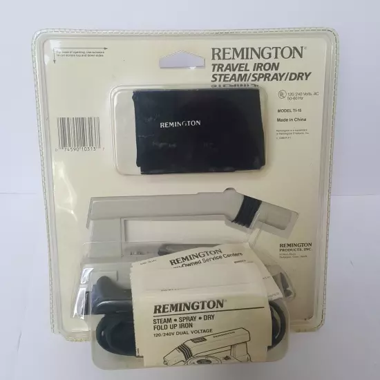 Vintage Remington Steam Spray Dry Travel Iron 1989 80s Suits New *