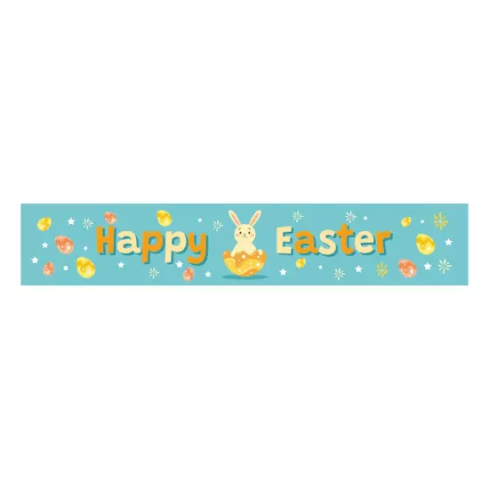 2024 Easter Table Flag Bunny Holiday Linen Printed Table Decoration Flag Heat