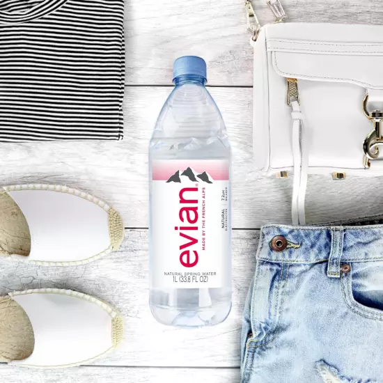 Evian Natural Spring Water, PH Balanced with Natural Electrolytes, 33.8Fl Oz./1