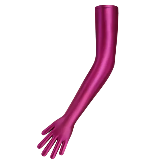 Women Stretch Glossy Shiny Gloves,Spandex,Extra Long Opera Gloves Evening Party