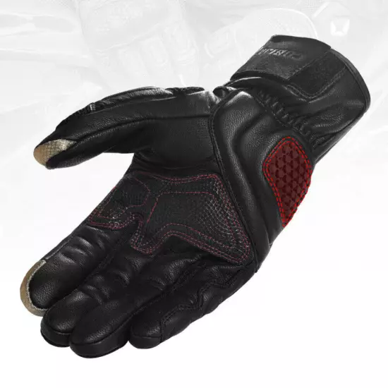 Motorcycle Gloves Genuine Leather Touch Screen Motorbike Racing Riding Gloves