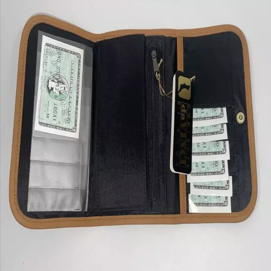 Contessa Da Vinci Di Roma Black Italian Bi-Fold Wallet New Credit Card Holder