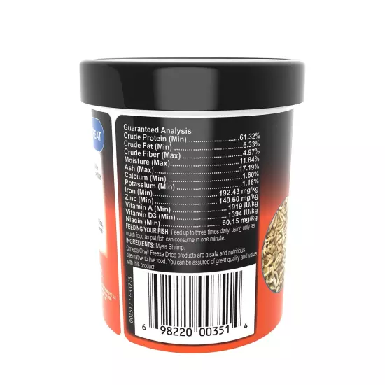 Freeze Dried Mysis Shrimp, 0.75 oz