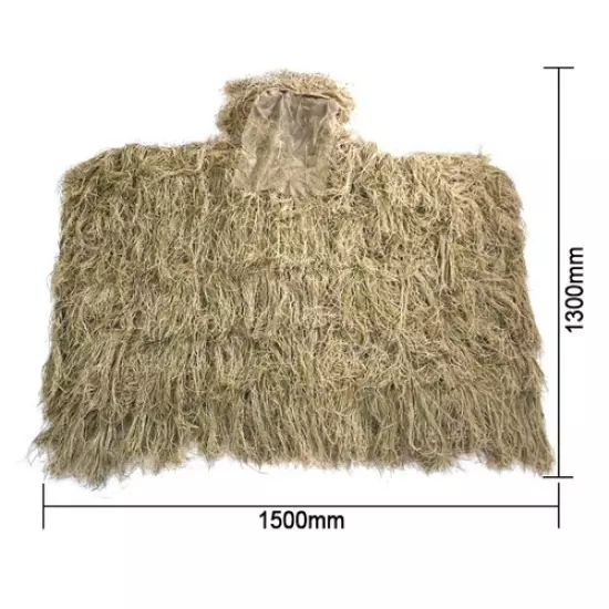 Withered Grass Hunting Cloak Ghillie Camouflage Outdoor Jungle Hunting Poncho