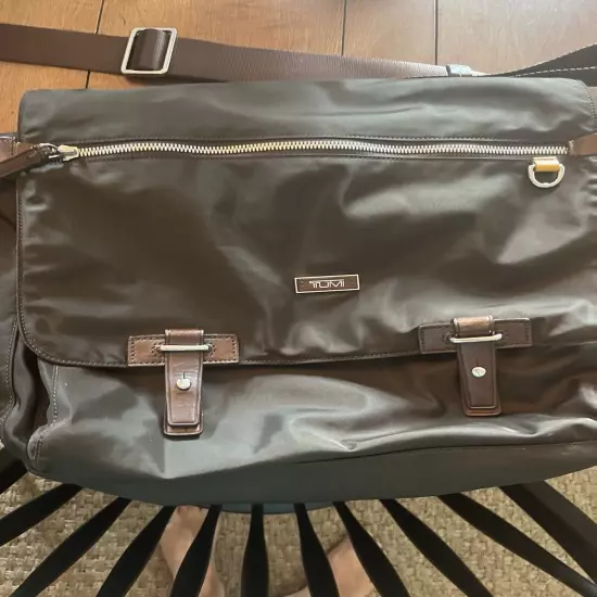 Tumi Messenger Bag, Brown, Adjustable Strap 