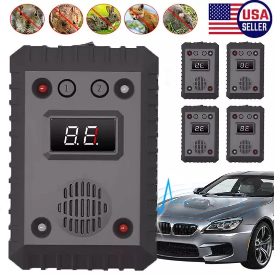 Ultrasonic Mouse Repeller Rodent Deterrent for Car Wire Engine Rat Pest Control