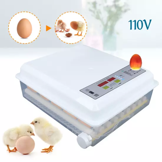 64 Digital Eggs Incubator Egg Hatcher With Temperature Control Automatic Turner