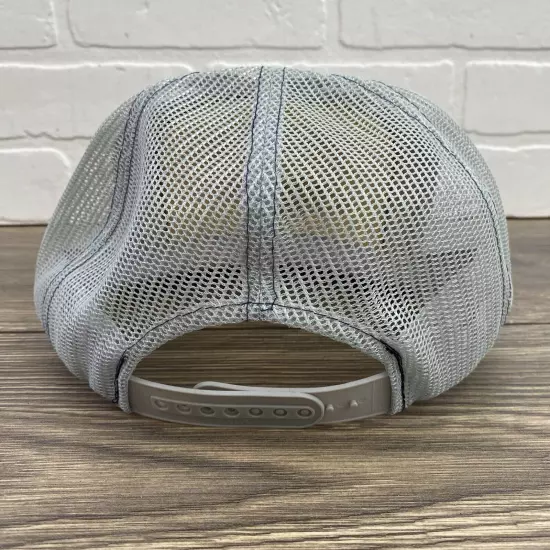 VTG Geneva Rock Products Trucker Hat Gray Mesh Snapback Industry Construction