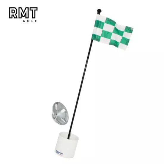 Standard Golf Practice Green Putting Set with Greens Checkered Flag for Backyard