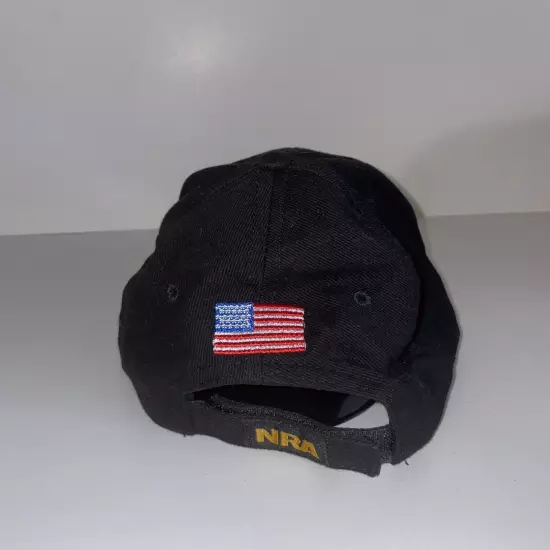 NRA Hat Adult Black Snapback American Flag National Rifle Association Cap