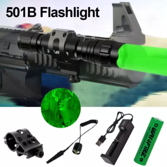 300yd Hunting Flashlight LED Red /Green Light Coyote Hog Pig Varmint Predator