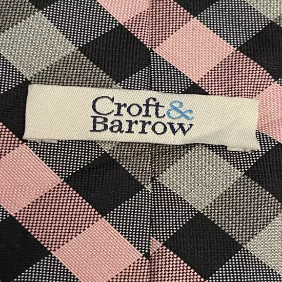 Croft & Barrow Pink Blue 55% Silk 33% Polyester 12% Viscose Made In China