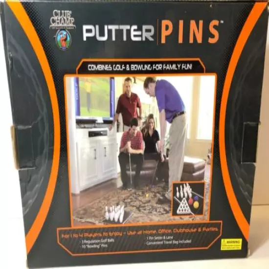 Club Champ Putter Pins | Combines Golf & Bowling For Home, Office & Parties NEW