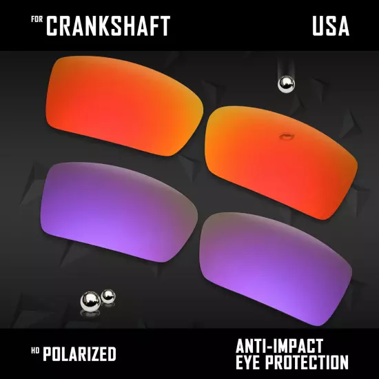 Anti Scratch Polarized Replacement Lenses for-Oakley Crankshaft OO9239 Options