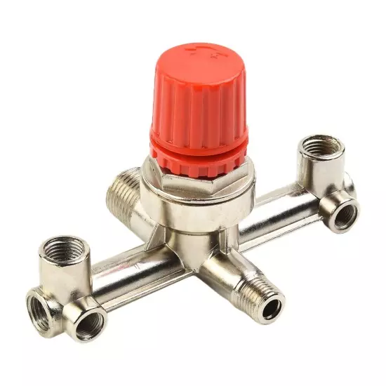 High Flow Double Outlet Tube Air Compressor Switch Pressure Regulator Valve