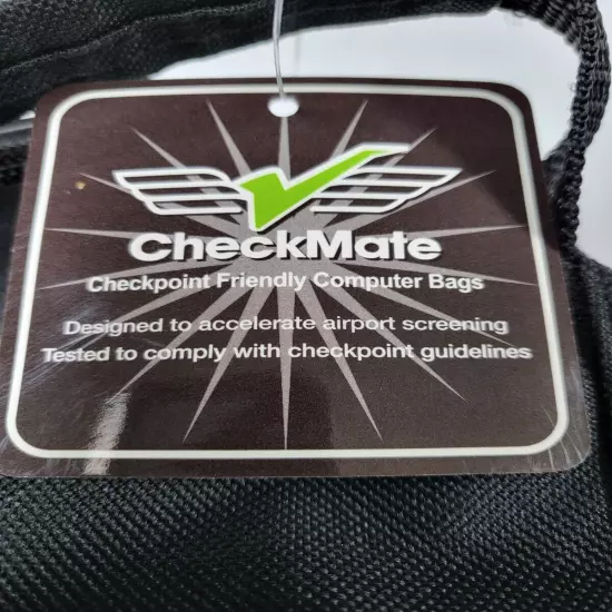 Checkmate Checkpoint Friendly Laptop Computer Backpack Black Bag