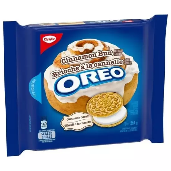 Oreo Cinnamon Bun Sandwich Cookies 261G {Imported from Canada}