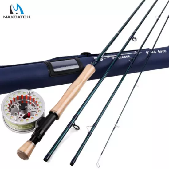 8WT 9FT Fly Rod And Reel Combo Fly Fishing Rod & Pre-spooled Aluminum Fly Reel