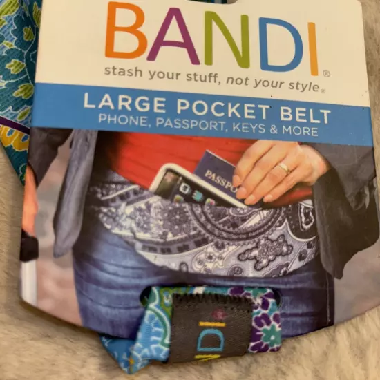 Bandi Large Pocket Belt Fanny Pack Phone Money Secure Travel Fitness Hike