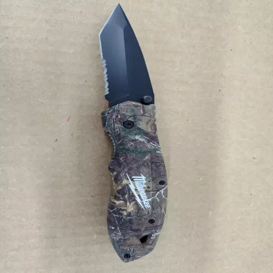 Milwaukee FastBack 48-22-1996 Camo Color Folding Pocket Knife -- 